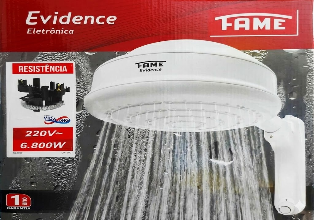 Ducha Chuveiro Fame Evidence Eletrônico 6800w x 220V