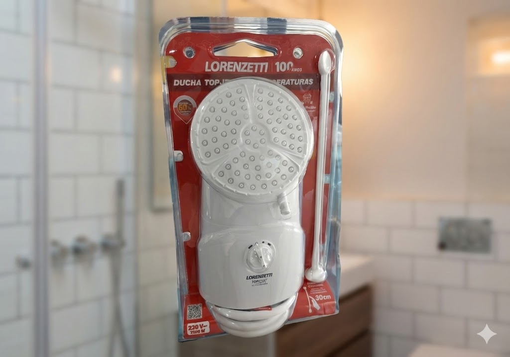 Ducha Chuveiro Lorenzetti Top Jet Multi-Temperaturas  7500w x 220V