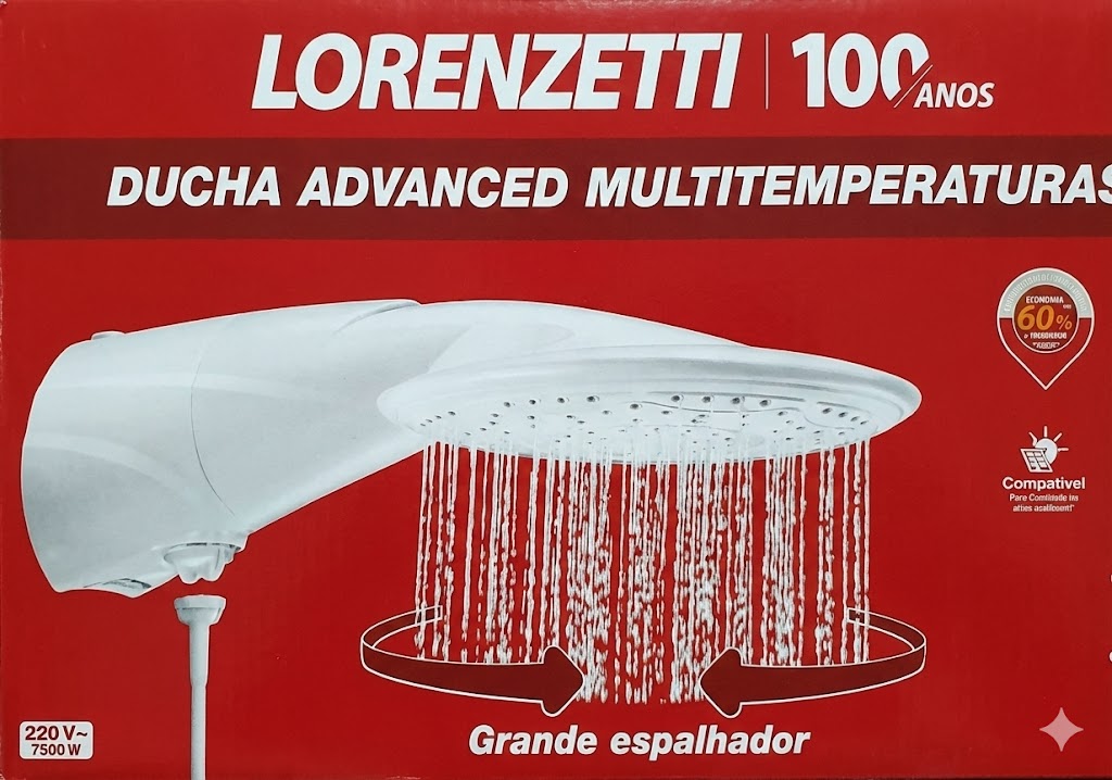 Ducha Chuveiro Lorenzetti Advanced Multi-temperatura 7500w x 220V