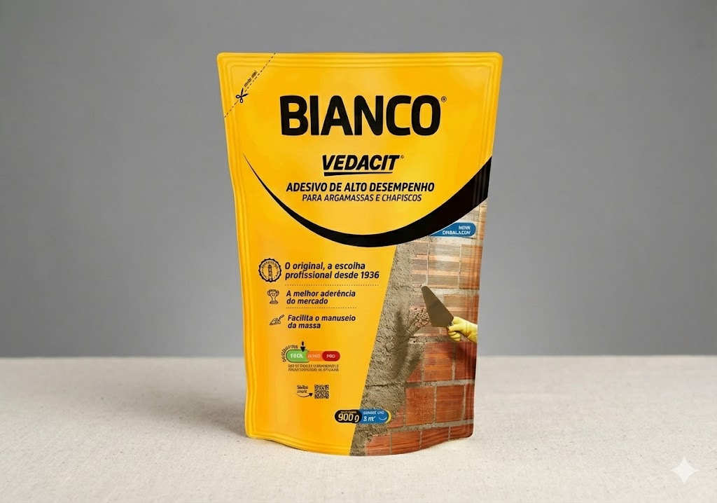 Bianco Adesivo de Alto Desempenho para Argamassas e Chapiscos - Vedacit 900g